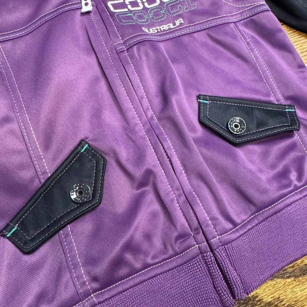Toddler Coogi Track Jacket Australia Full Zip Purple Black‎ EUC Baby 18 months